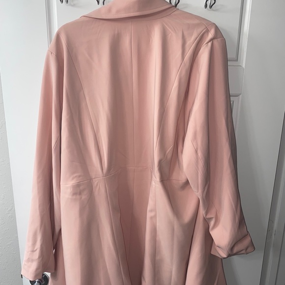 Torrid Pink Crepe Trench Jacket - Picture 6 of 8